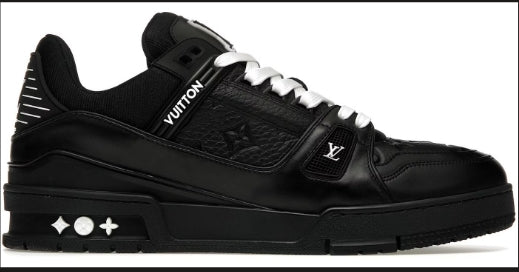 lv trainer Black Embossed Monogram