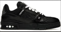 lv trainer Black Embossed Monogram