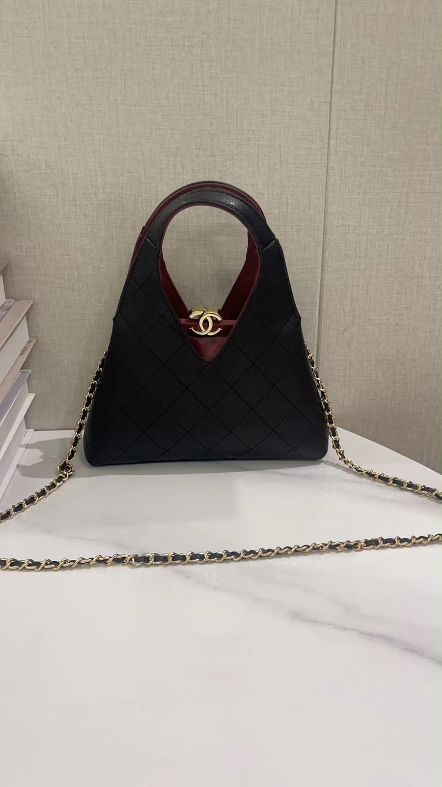 black quilted calfskin Chanel Chic Lady Small Shopping Tote bag
