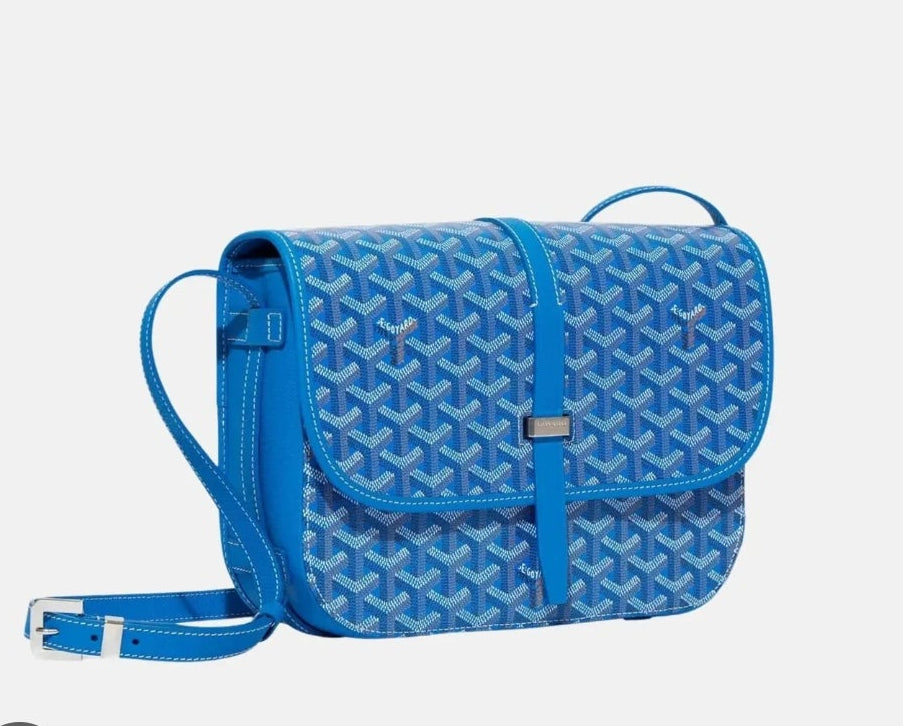 Blue Goyard Belvédère PM messenger bag