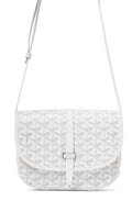 white Goyard Belvédère PM messenger bag